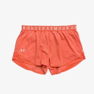 Under Armour Shorts Womens L Large Nectarine Logo Play Up Twist 3.0 Running